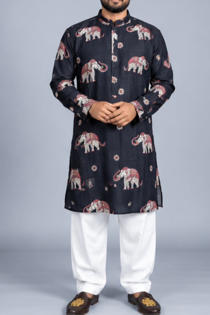 Klassic NX Black Kurta - D46