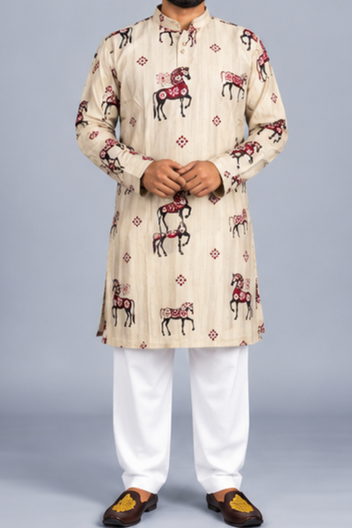 Klassic NX Ivory Kurta - D47