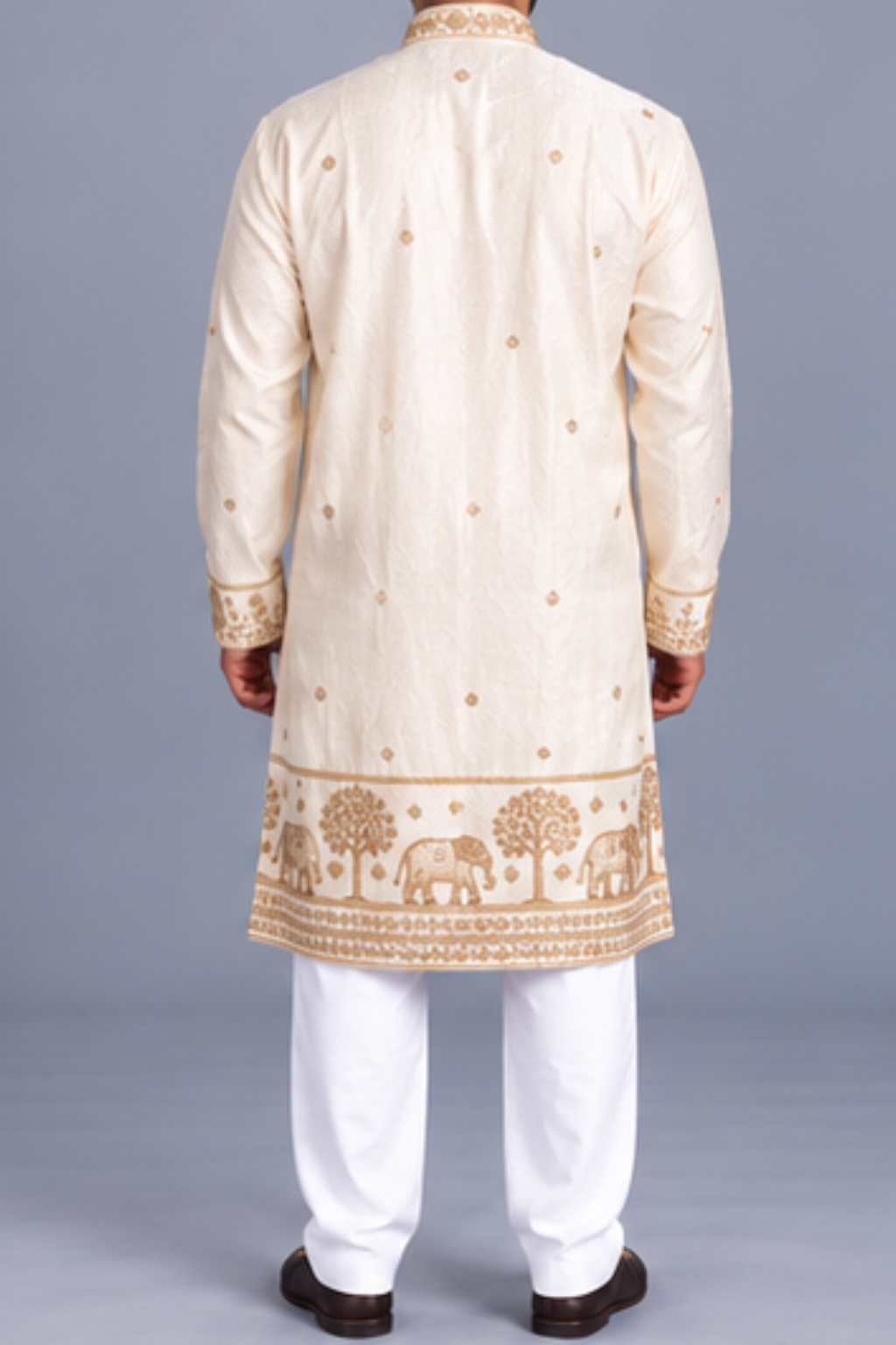Klassic NX White Crush Kurta - D64