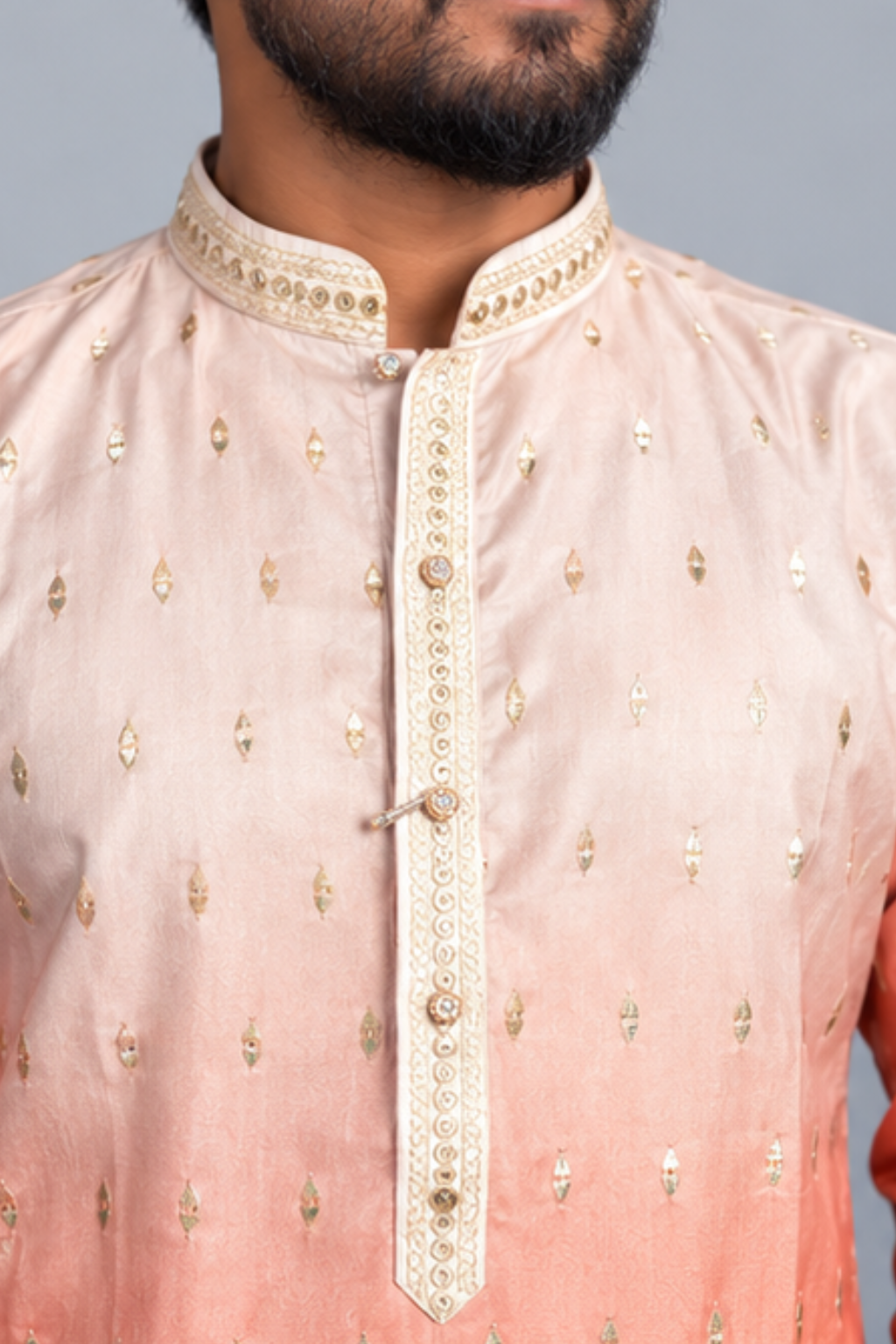 Klassic NX Orange Kurta - D37