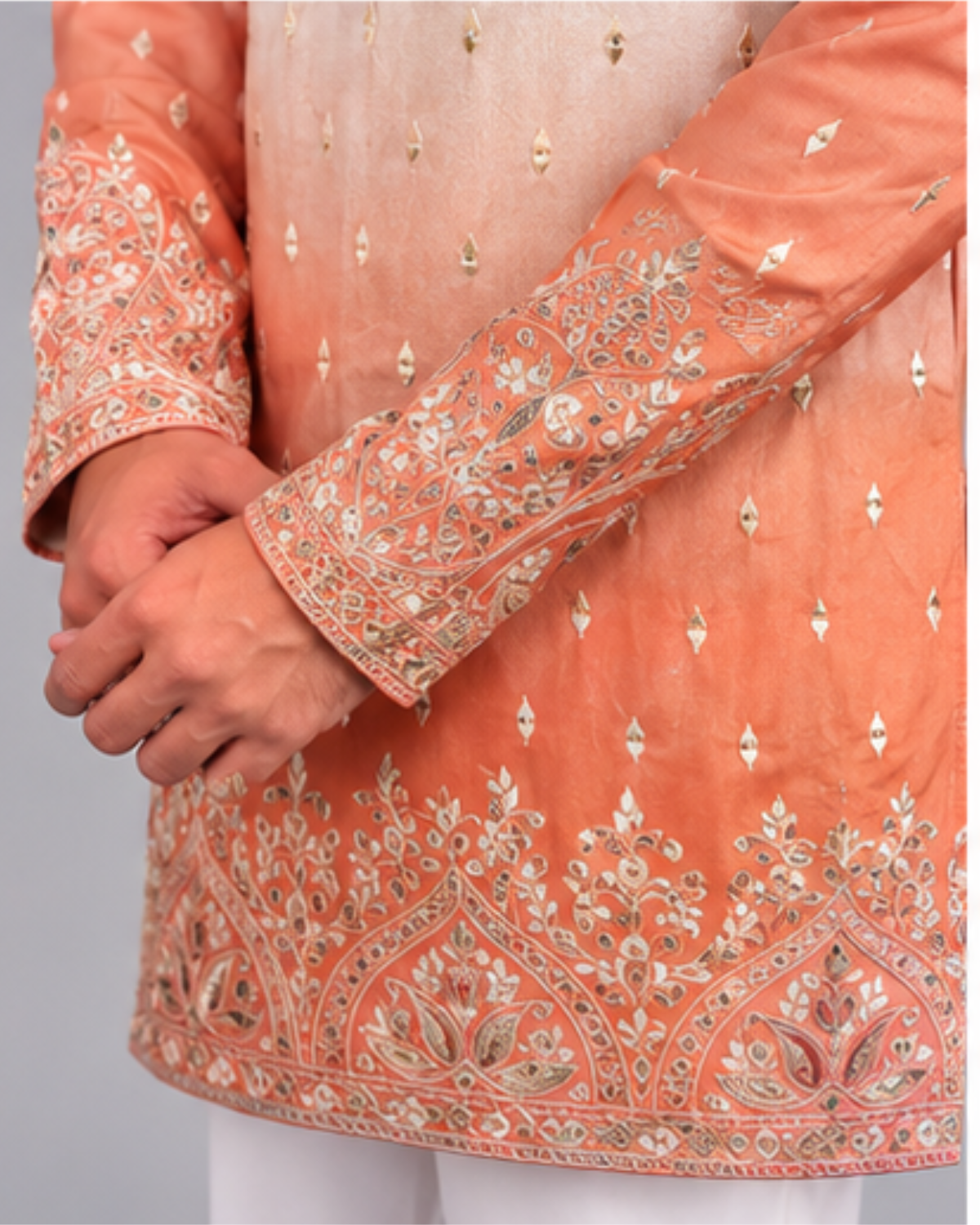 Klassic NX Orange Kurta - D37
