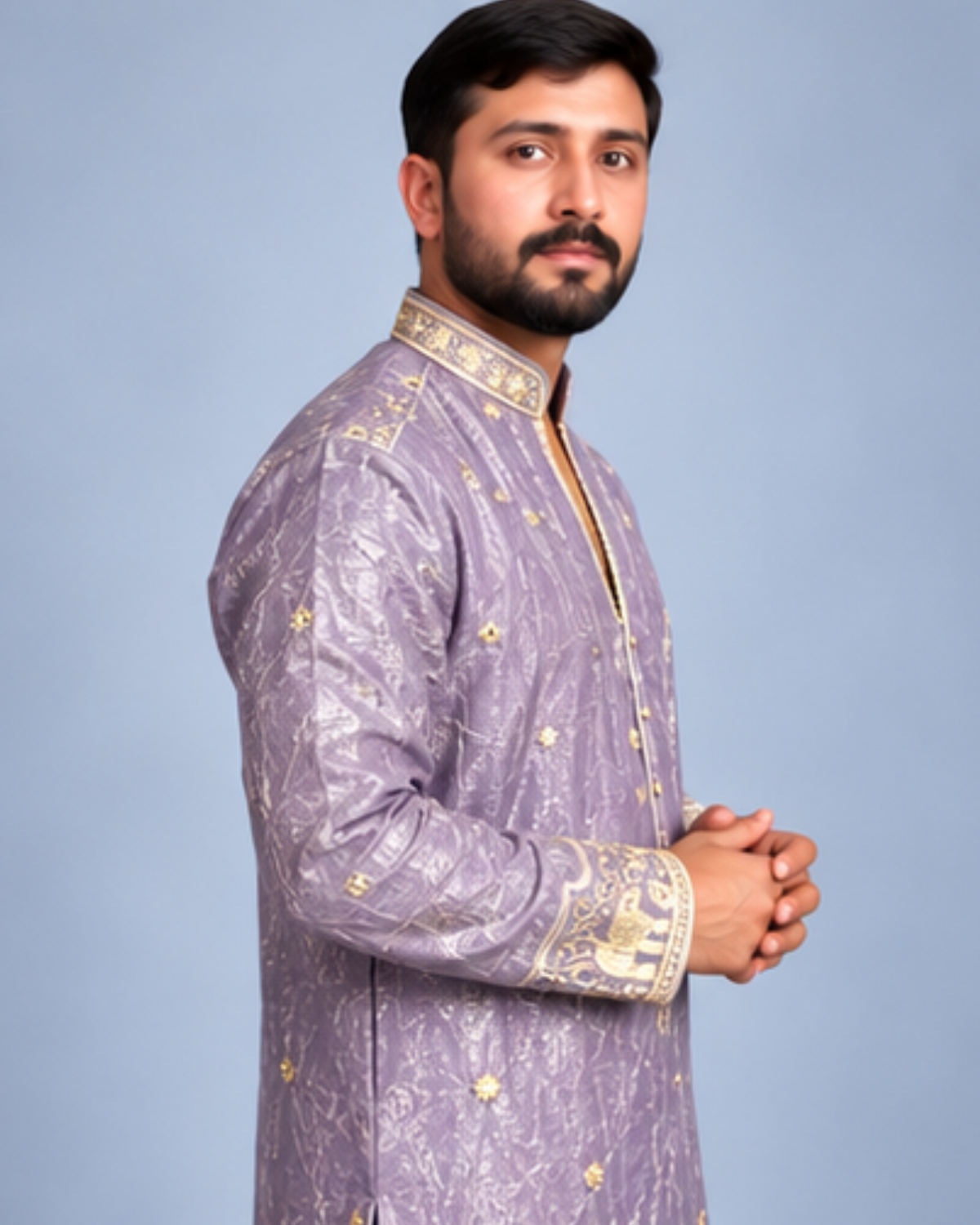 Klassic NX Crushed Violet Kurta - D60