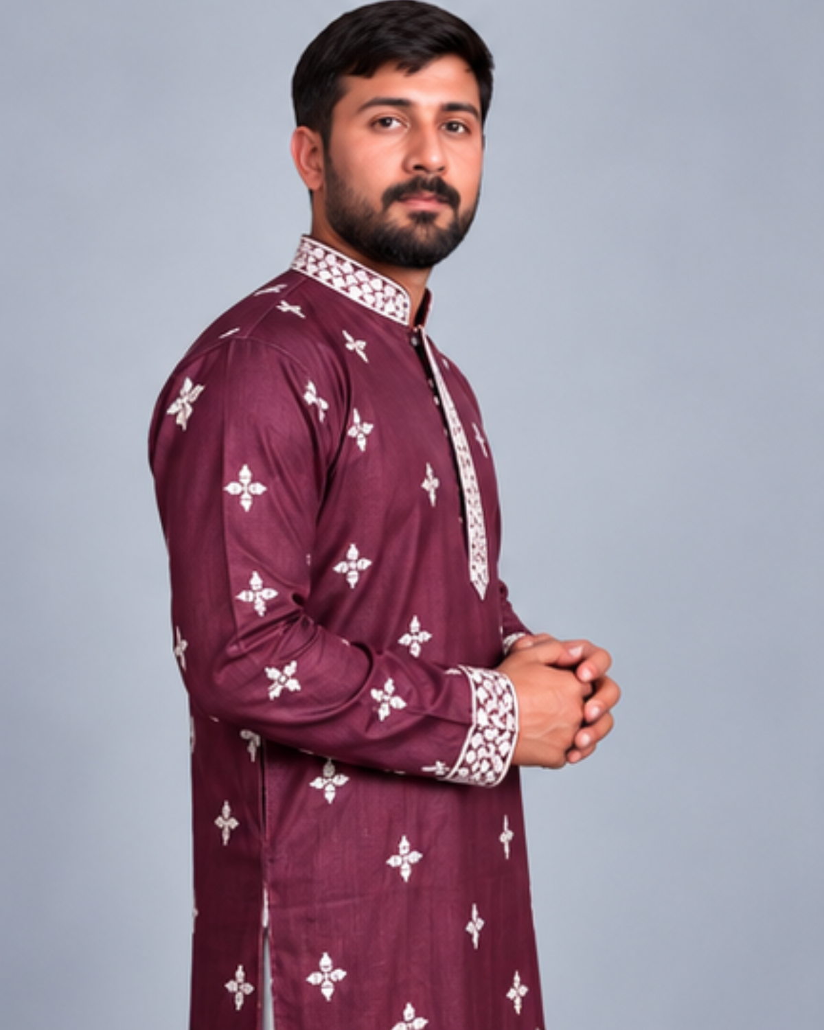 Klassic NX Wine Kurta - D50