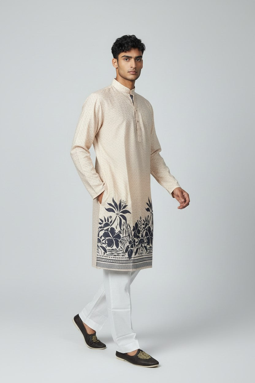 Klassic NX Cream Kurta - D1