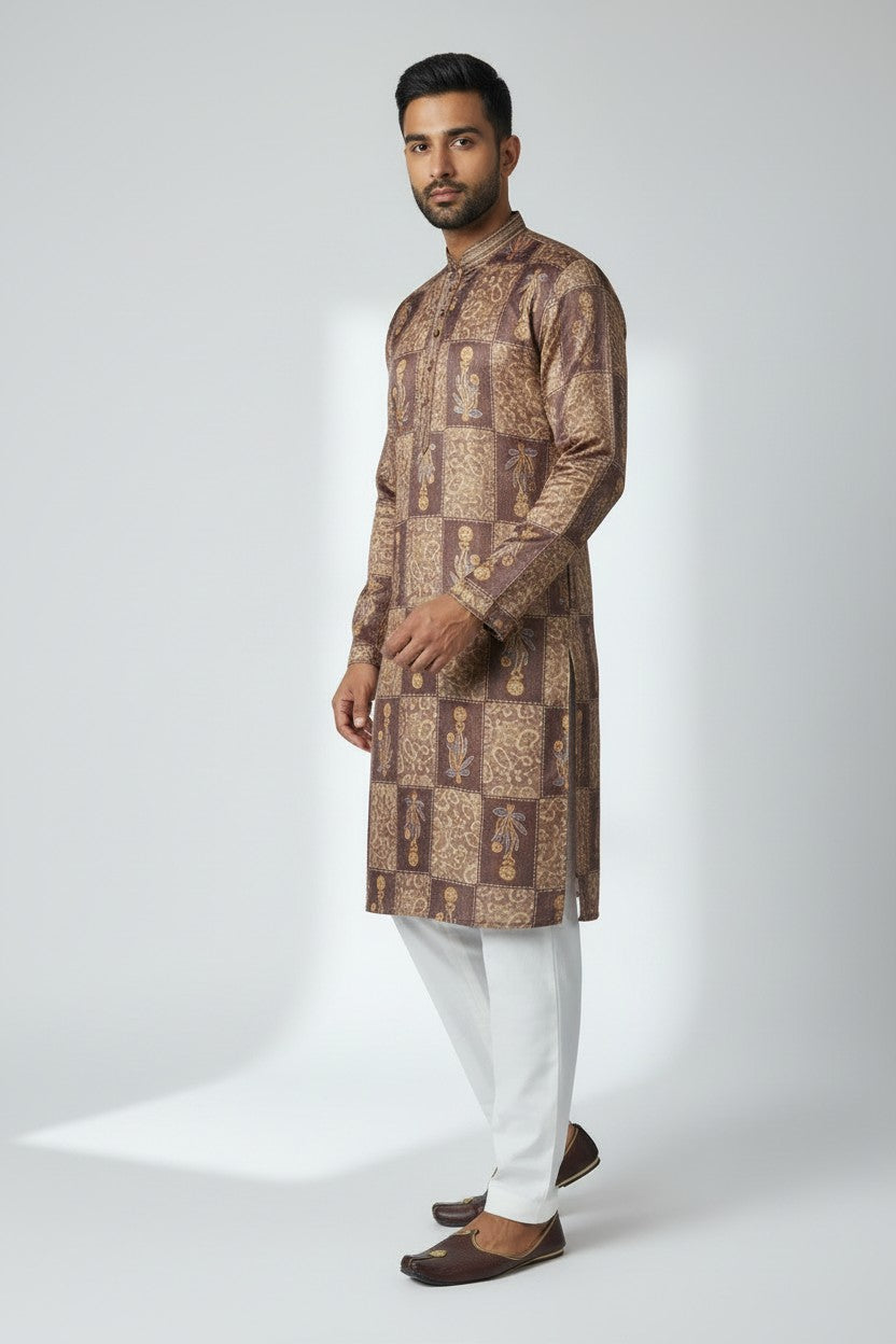 Klassic NX Brown Kurta - D19