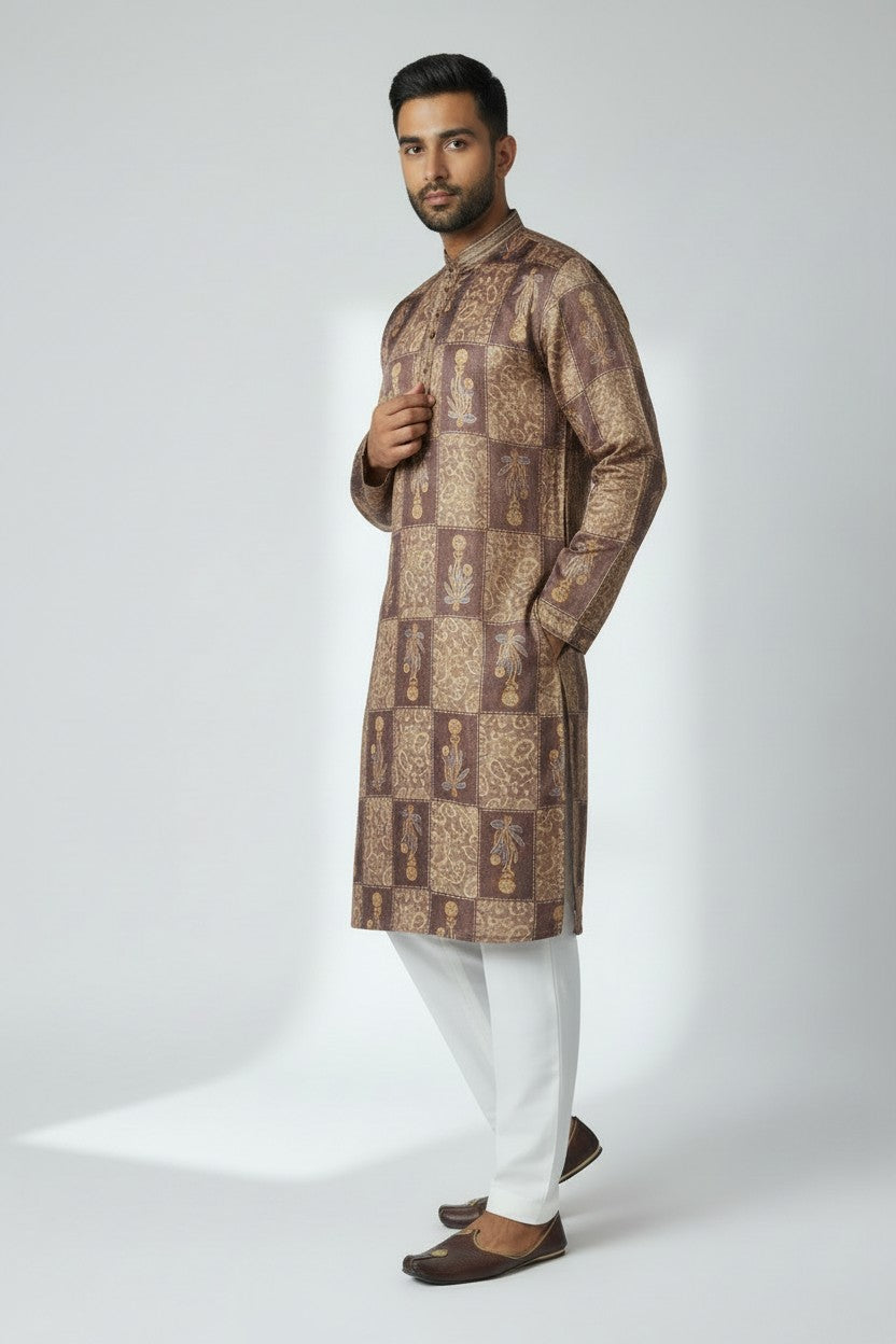 Klassic NX Brown Kurta - D19