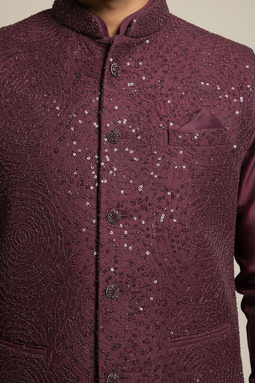 Klassic NX Wine Kurta Set - D3