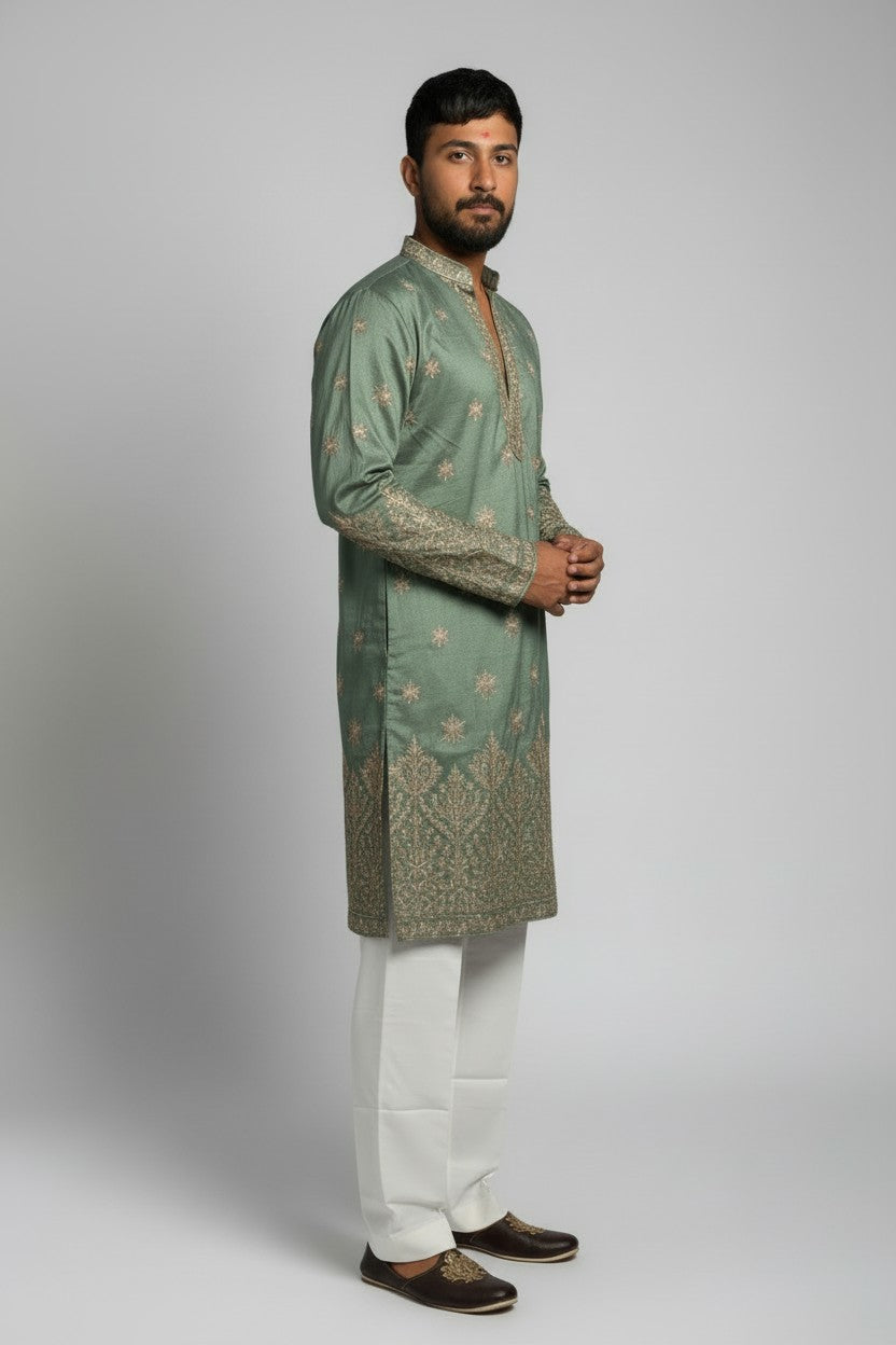Klassic NX Green Kurta - D15