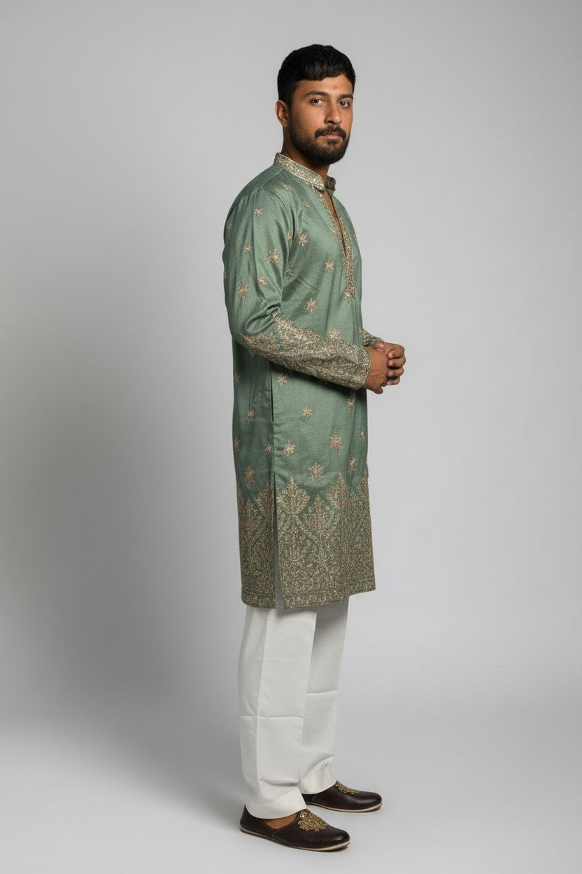 Klassic NX Green Kurta - D15