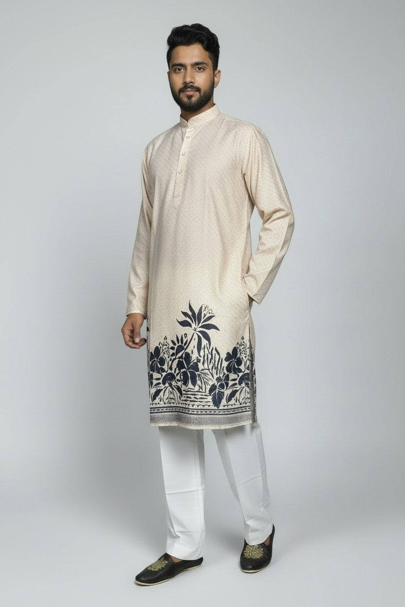 Klassic NX Cream Kurta - D1