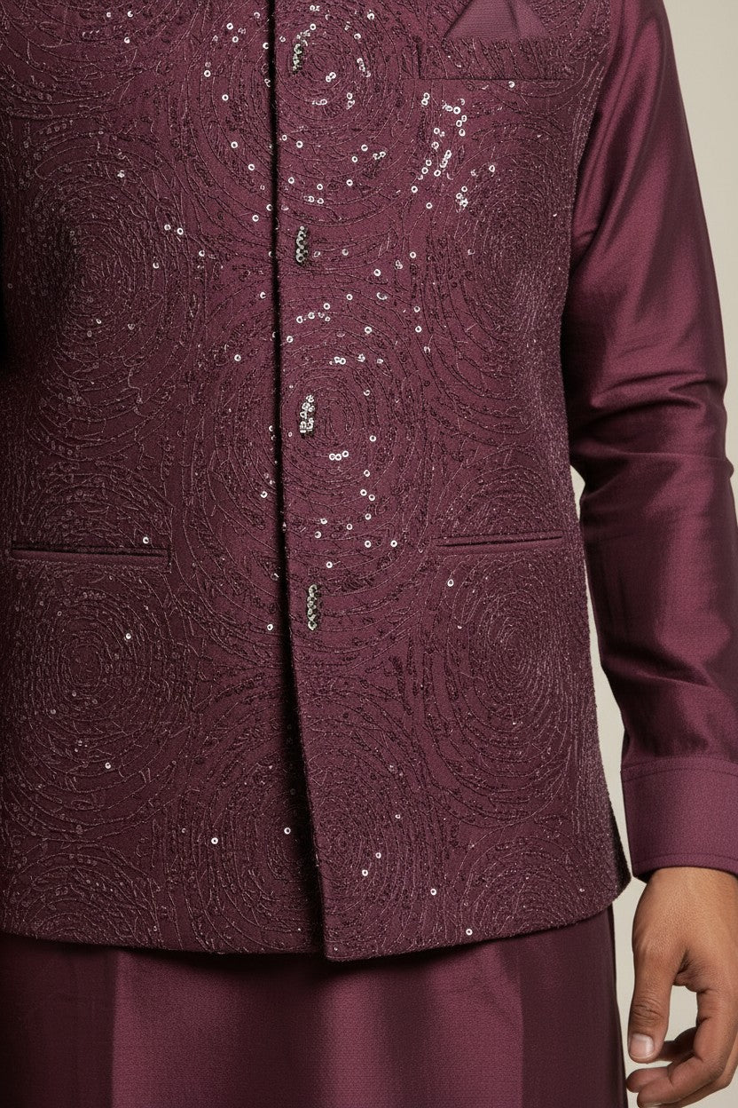 Klassic NX Wine Kurta Set - D3