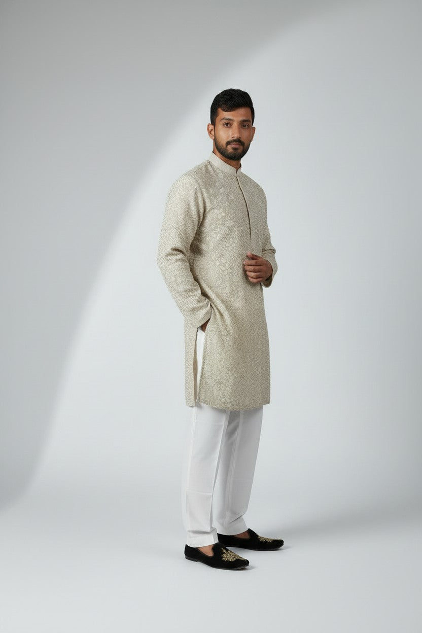 Klassic NX Cream Kurta - D18