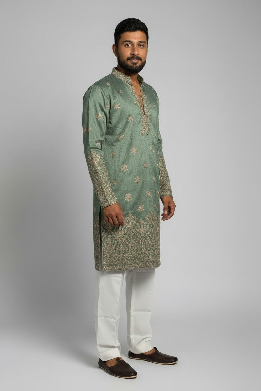Klassic NX Green Kurta - D15