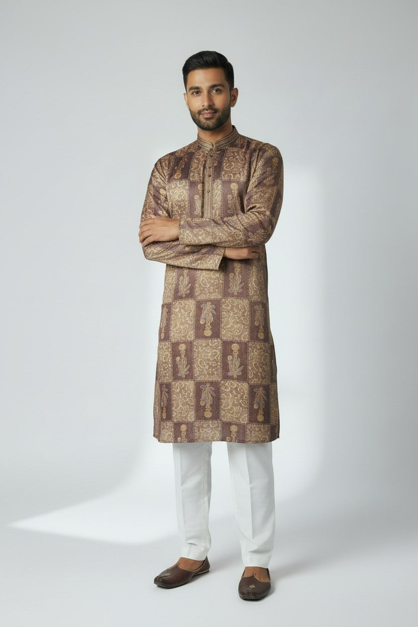 Klassic NX Brown Kurta - D19