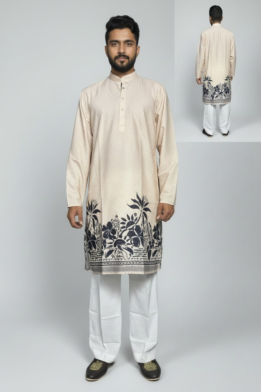 Klassic NX Cream Kurta - D1