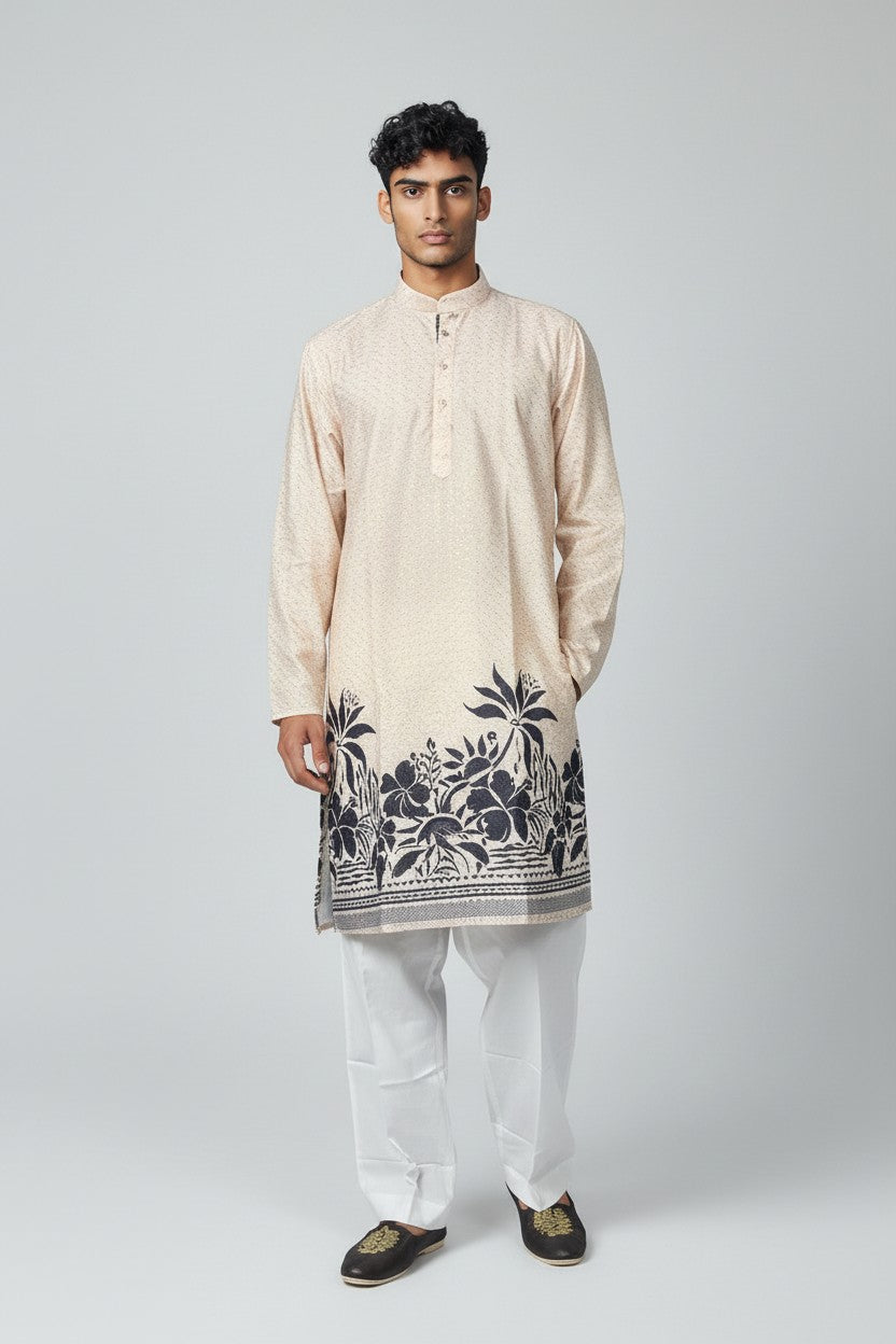 Klassic NX Cream Kurta - D1