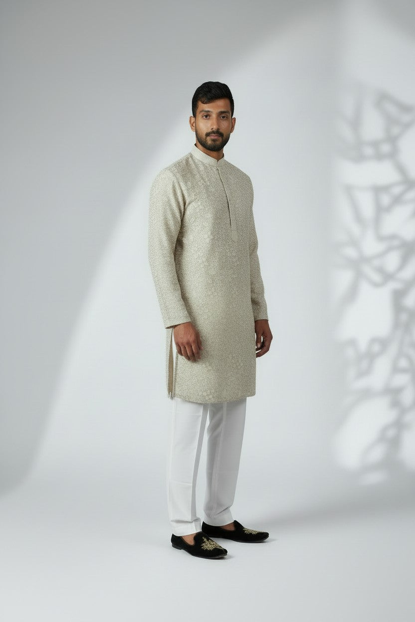 Klassic NX Cream Kurta - D18