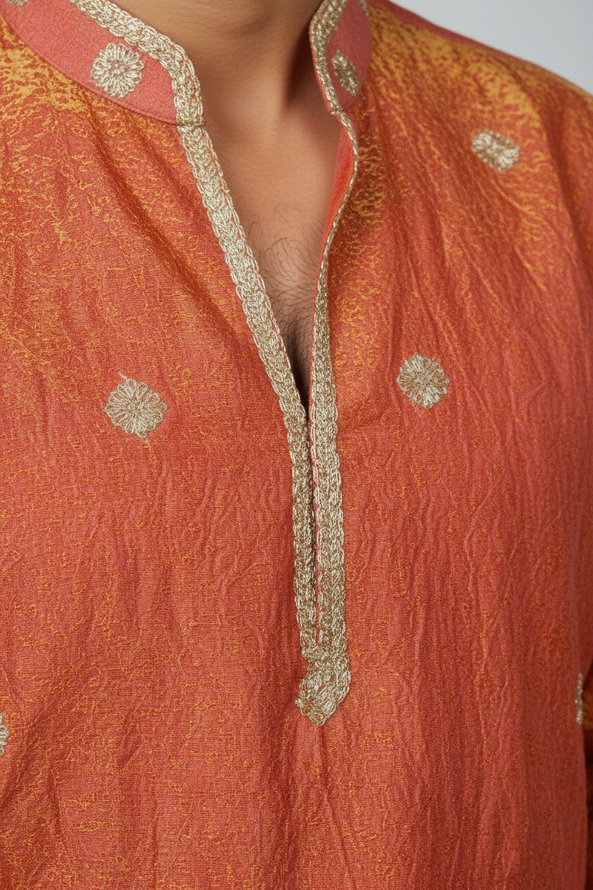 Klassic NX Orange Kurta - D4