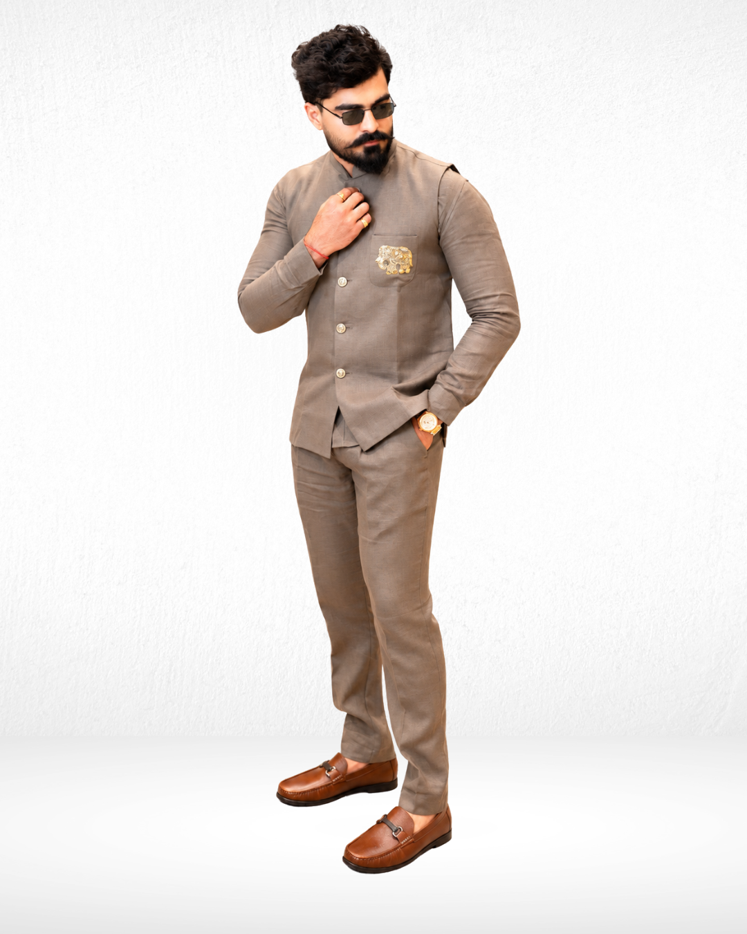 Premium Grey Modi Jacket Set for Men | Klassic NX Fashions Nanded